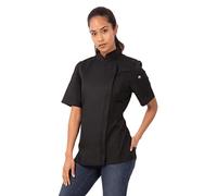 Chef Works Bb051-xl Femme Springfield Zip Veste de cuisine, taille XL, Noir