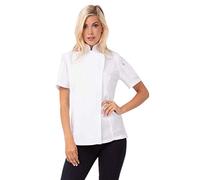 Chef Works Bb052-xl Femme Springfield Zip Veste de cuisine, taille XL, Noir/blanc
