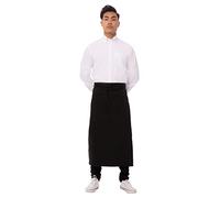 Chef Works deux Poche Bistro Tablier, 32-inchl par 28-inchw, Noir, taille unique