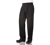 Chef Works Essential Baggy Zip-Fly Chef Pants Noir, 6XL Homme