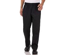 Chef Works Laine teints Designer Baggy pour homme, noir et blanc Chalkstrip, PINB-000-2XL
