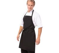 Chef Works Tablier à bavette, Noir, taille unique