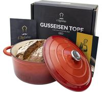 Chefarone Chefarone Poêle en fonte - Casserole - Couvercle inclus - Convient pour toutes les sources de chaleur - Cocotte / émail