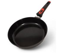 Chefarone Poêle en fonte d'aluminium de 28 cm - Poêle revêtue avec poignée | Poêle à frire de 28 cm en aluminium moulé sous pression avec revêtement antiadhésif en céramique et poignée amovible