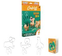 Chefclub Kids - Coffret Emporte-Pièces Biscuit Animaux 3D - Cuisine pour Enfant - Thèmes Safari - Livre de Recettes Illustré Inclus + Vidéos - Patisserie Ludique - Activité en Famille - Cadeau 4 Ans +