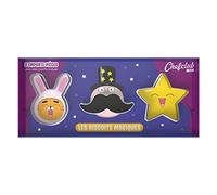 Chefclub Kids - Kit Emporte-Pièces Biscuits pour Enfant 4 Ans+ - Coffret 3 Pièces Inox Lapin, Moustache, Étoile - Recette Biscuits Maison Enfant + QR Code Vidéo - Set Pâtisserie Idée Cadeau