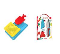 Chefclub Kids - Kit Planche à Découper - pour Enfants - 3 en 1 - Antidérapant & Kids- Kit Couteau de Cuisine pour Enfants - Lame Acier Inoxydable - Protège-Doigts et Protège-Lame