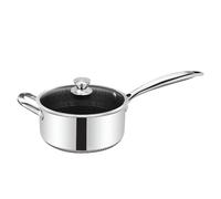 Cheffinger Casserole en Inox Premium avec Couvercle et Intérieur en Nid d'Abeille 20cm Argent
