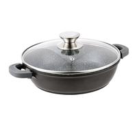Cheffinger Couvercle de casserole Ø 32 cm - Revêtement en marbre - Noir
