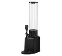 Cheffinger, distributeur de boissons 1,3 l avec robinet et récipient transparent, noir / transparent