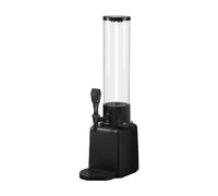 Cheffinger, distributeur de boissons 1,3 l avec robinet et récipient transparent, noir / transparent