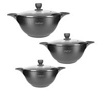 set de 6 casseroles à induction - fonte d'aluminium