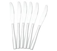 Cheffinger Lot de 6 Couteaux de Table 23cm en Acier Inoxydable Haute Résistance Argent