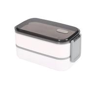 Cheffinger Lunchbox Double Compartiment Blanc / Gris