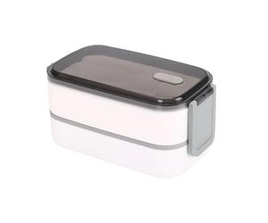 Cheffinger Lunchbox Double Compartiment Blanc / Gris
