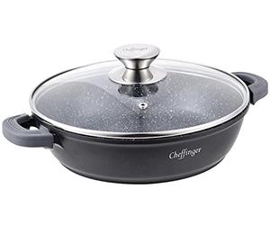 Cheffinger Marmite Ø 24 cm en fonte d'aluminium Noir