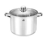 Cheffinger Marmite 34cm 15.4L Inoxydable 18/10 avec Couvercle Compatible Tous Feux Argent