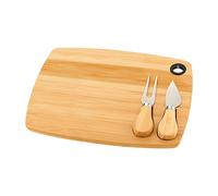 Cheffinger Planche à Fromage 3 pièces Marron clair
