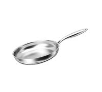 Cheffinger Poêle à Frire 20 cm Compatible Tous Feux Induction en Acier Inoxydable Argent