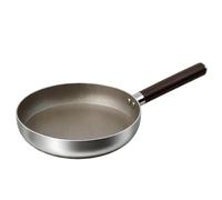 Cheffinger Poêle à Frire Antiadhésive 20cm Induction avec Manche Effet Bois Argent