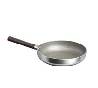 Cheffinger Poêle à Frire Antiadhésive 24cm Induction avec Manche Effet Bois Argent