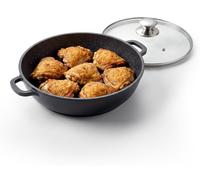 Cheffinger Poêle à servir Poêle à braiser Casserole à induction Ø 24 cm Fonte d'aluminium Casserole