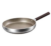 Cheffinger, poêle antiadhésive 28 cm pour induction avec poignée aspect bois, argent