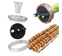 Chefinov - Set Multidouille Linéaire 3 Cannelées - 3 Douilles cannelée - Douilles pâtisserie - Une seule pression le décor est réalisé.