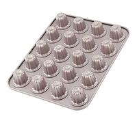 CHEFMADE Mini moule à gâteau en cannes, moule à gâteau, Mini ustensiles de cuisson antiadhésifs pour muffins, poêle à gâteau Chi, ustensiles de cuisson au four, 20 cavités (Champagne Or)