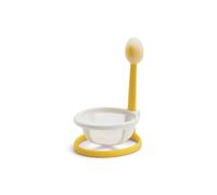 Chef'n - Pocheuse à Œufs Yolkster, Panier à Pocher pour 1 Œuf avec Anse, Blanc/Jaune, 8 x 9,5 x 14 cm