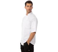 Chefs Works Montreal Cool Vent Veste de cuisine mixte à manches courtes, Blanc, 3XL, Tour de poitrine : 142-147 cm, Veste de chef pour homme et femme, A914-3XL