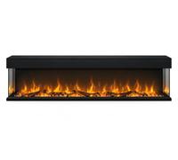 Chemin’Arte Cheminée Électrique Encastrable Effet Flammes LEDs 3D 180 cm, 3 Faces - Conçue en France - Chauffage 2000W - Télécommande - Garantie 2 Ans