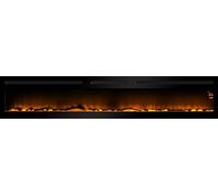 Chemin’Arte Cheminée Électrique Encastrable Effet Flammes LEDs Élysée Infinity 228 cm - Conçue en France - Chauffage 2000W Thermostat électronique - Garantie 2 Ans