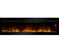 CHEMIN'ARTE - Cheminée électrique Encastrable Elysée XXL 120 cm Effet Flammes LED, chauffage programmable, Télécommande