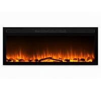 Chemin’Arte - Cheminée Électrique Encastrable LEDs Effet Flammes Élysée - Conçue en France - 91,5 x 17 x 45 cm - Garantie 2 Ans