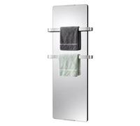 CHEMIN’ARTE Sèche-Serviette Design Électrique Miroir 900W - Radiateur Vertical - 2 barres porte serviettes - 100x6x46cm - Conçu en France