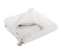 Chemin de Lit 90x200cm Capitonné Gaze de Coton Chantilly - OUREA - ALTOBUY Blanc G