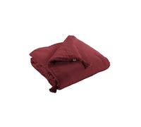 Chemin de Lit 90x200cm Capitonné Gaze de Coton Lie de Vin - OUREA - ALTOBUY Rouge G