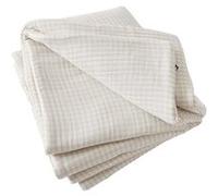 Chemin de Lit 90x200cm Gaze de Coton Vichy Coloris Pampa - JOEL - ALTOBUY Beige G