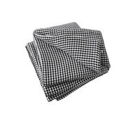 Chemin de Lit 90x200cm Gaze de Coton Vichy Coloris Truffe - JOEL -
