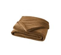 Chemin de Lit 90x200cm Velours de Coton Coloris Camel - HARRIS -