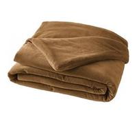 Chemin de Lit 90x200cm Velours de Coton Coloris Camel - HARRIS -