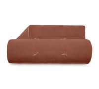 Chemin de lit coton lavé 80x200 cm HONO DÉCO marron terre cuite