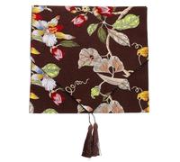 Chemin de Lit Élégant et Chic en Polyester Coton, Décor Floral Café | Décor Pratique pour Salon de Massage, Hôteliers et Événements, pour Table D'appoint et Buffet