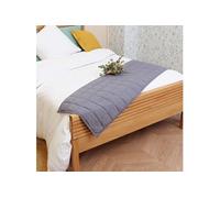 Chemin de lit matelassé jersey anthracite 50x220