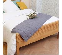 Chemin de lit matelassé jersey anthracite 50x220 - Anthracite - Terre de Nuit