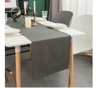 Chemin de table 30x120 cm,SORVAGLOS,Chemin de Table Longue pour Cuisine,Salle à Manger,Réunion de famille,Moderne,Lin,Gris foncé