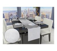 Soleil d'ocre 800754 Bella Chemin de Table Polyester Blanc 40 x 140 x 1 cm