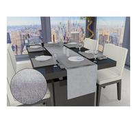SOLEIL D'OCRE Chemin de table BELLA - 40x140cm - Polyester Gris