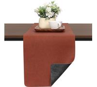 Chemin de table Chitomars en simili cuir, moderne, réversible, antidérapant, résistant à la chaleur, lavable, pour l'extérieur, idéal pour les mariages, les anniversaires et la décoration de table (gr